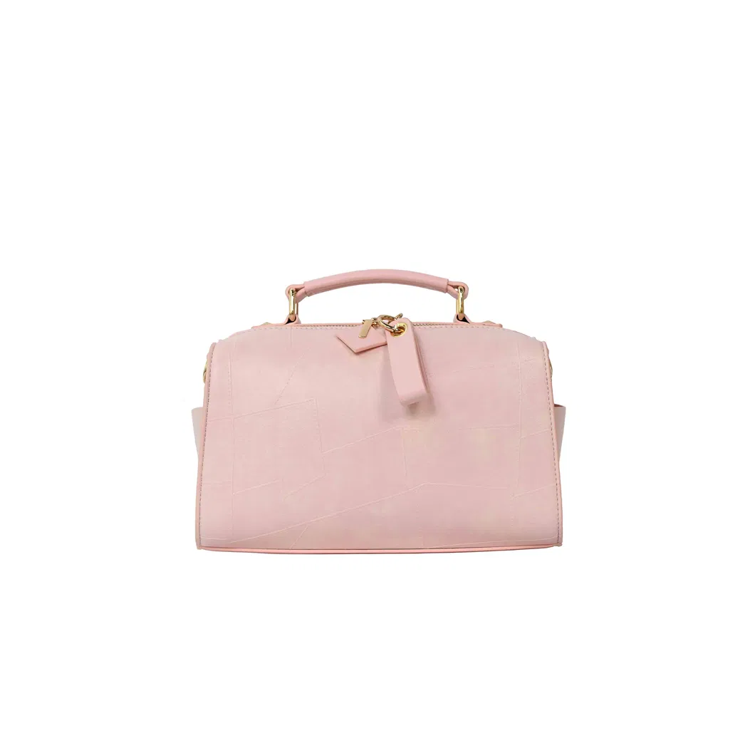 The Pink Essential: PU Handbag with a Fashion-Forward Shoulder Strap