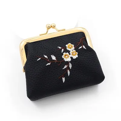 Elegant Retro Floral Design Ladies′ Coin Purse and Wallet in Vibrant Colors