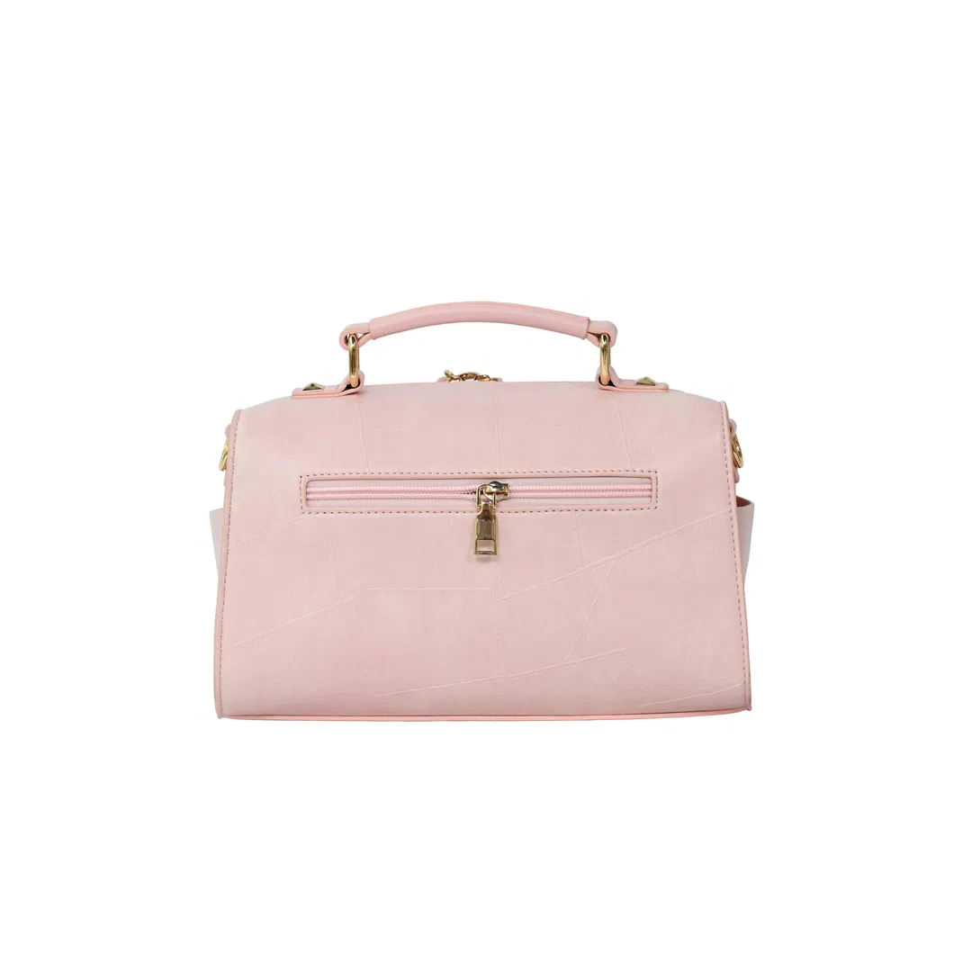 The Pink Essential: PU Handbag with a Fashion-Forward Shoulder Strap