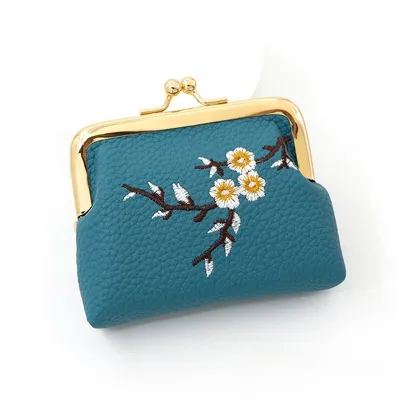 Elegant Retro Floral Design Ladies′ Coin Purse and Wallet in Vibrant Colors