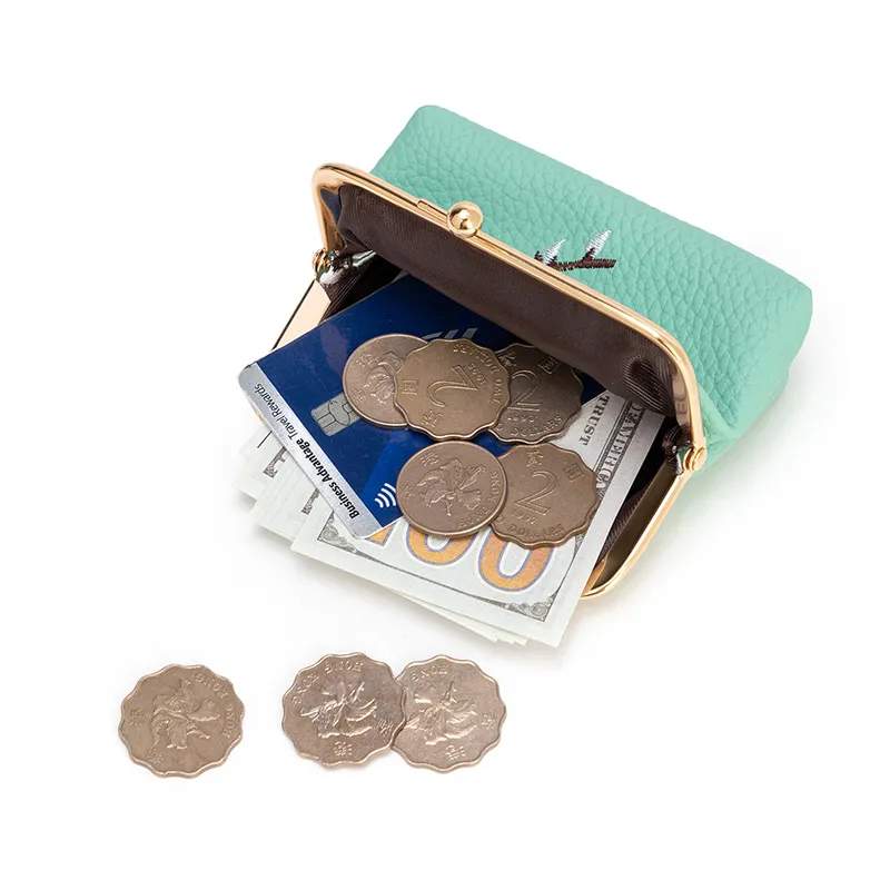 Elegant Retro Floral Design Ladies′ Coin Purse and Wallet in Vibrant Colors