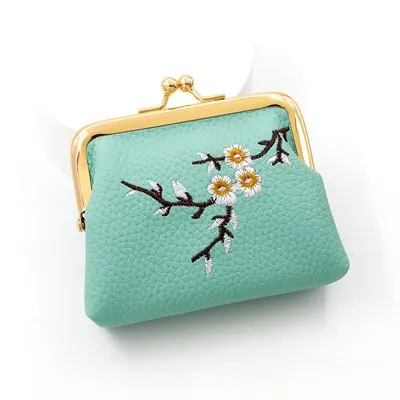 Elegant Retro Floral Design Ladies′ Coin Purse and Wallet in Vibrant Colors