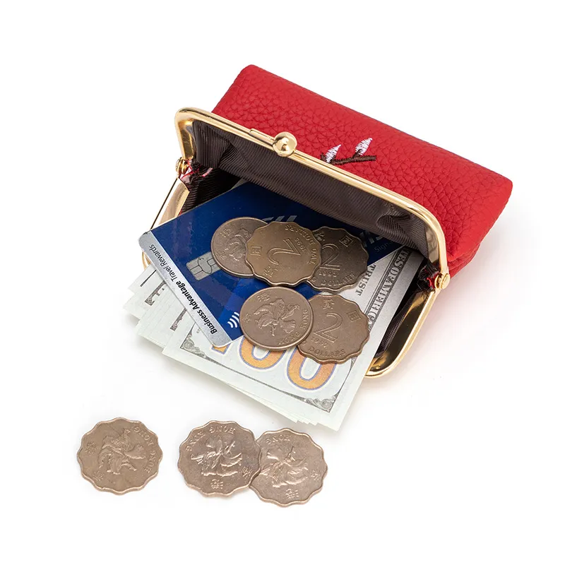 Elegant Retro Floral Design Ladies′ Coin Purse and Wallet in Vibrant Colors