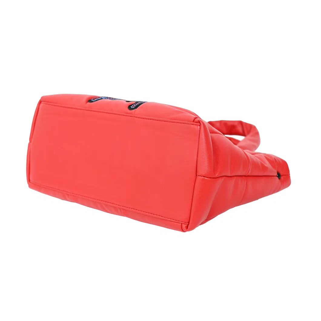 Chic Red Tote Bag with Sparkling Butterfly Sequins for Stylish Women