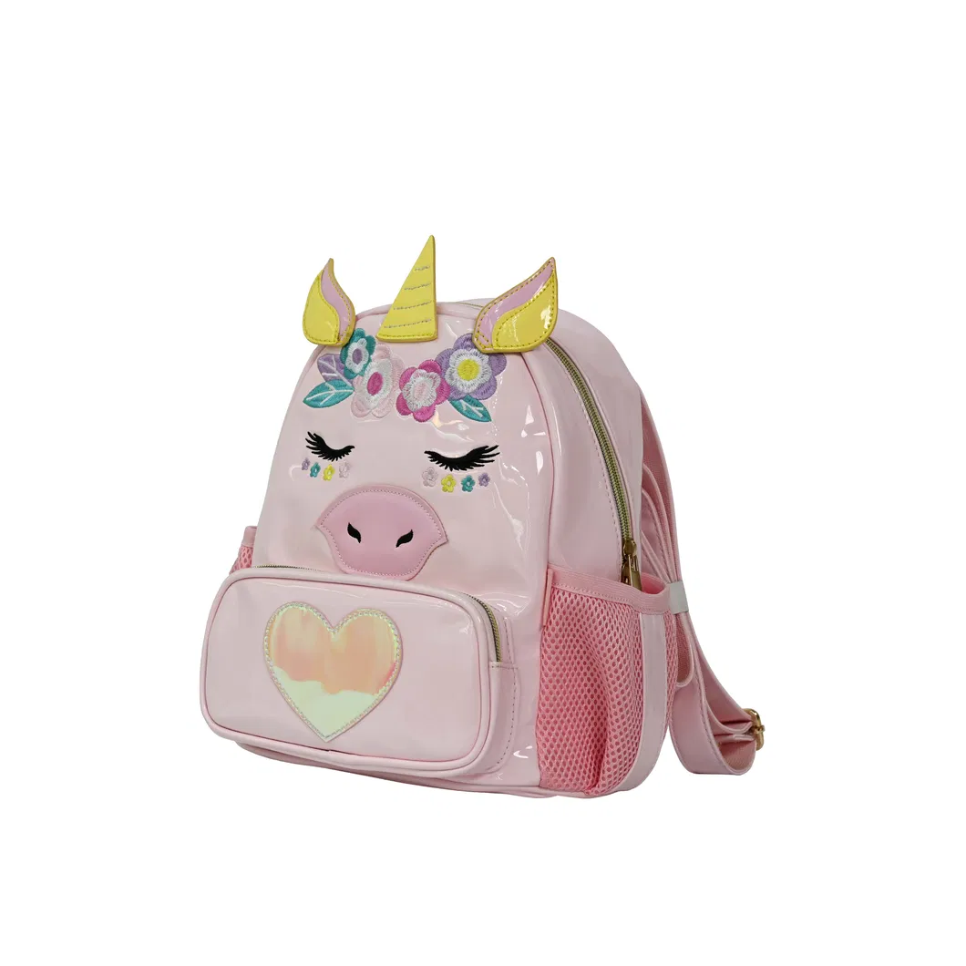 Adorable Pink Kids′ Backpack with Playful Cartoon Prints - Perfect for School