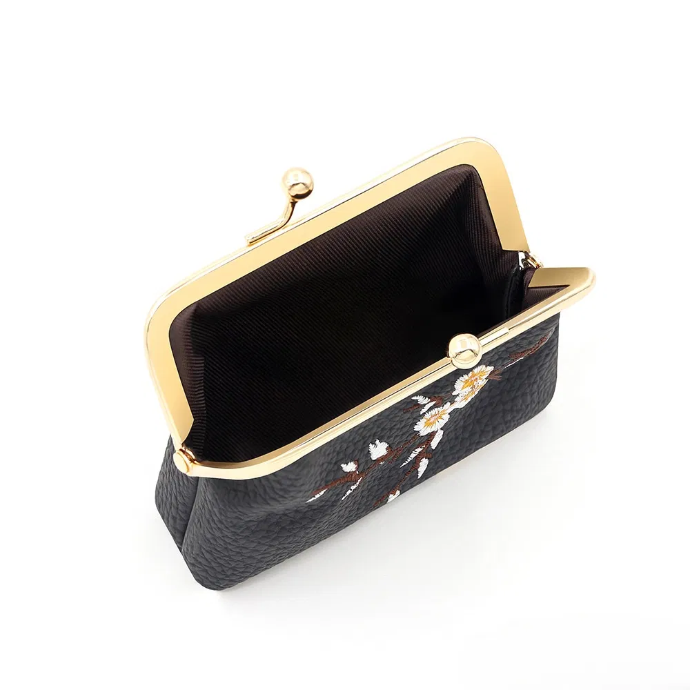 Elegant Retro Floral Design Ladies′ Coin Purse and Wallet in Vibrant Colors