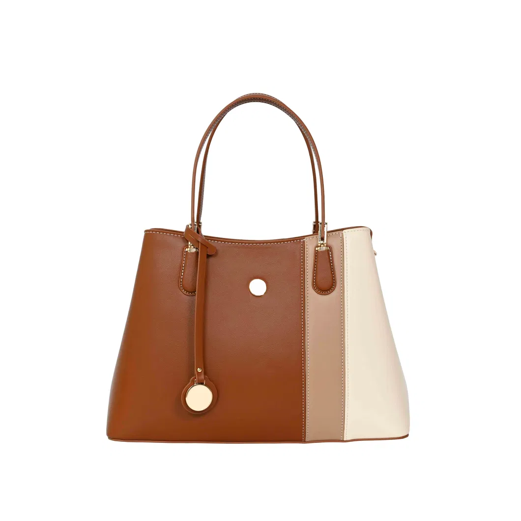 Chic Beige &amp; Brown Handbag with a Timeless Statement of Sophistication