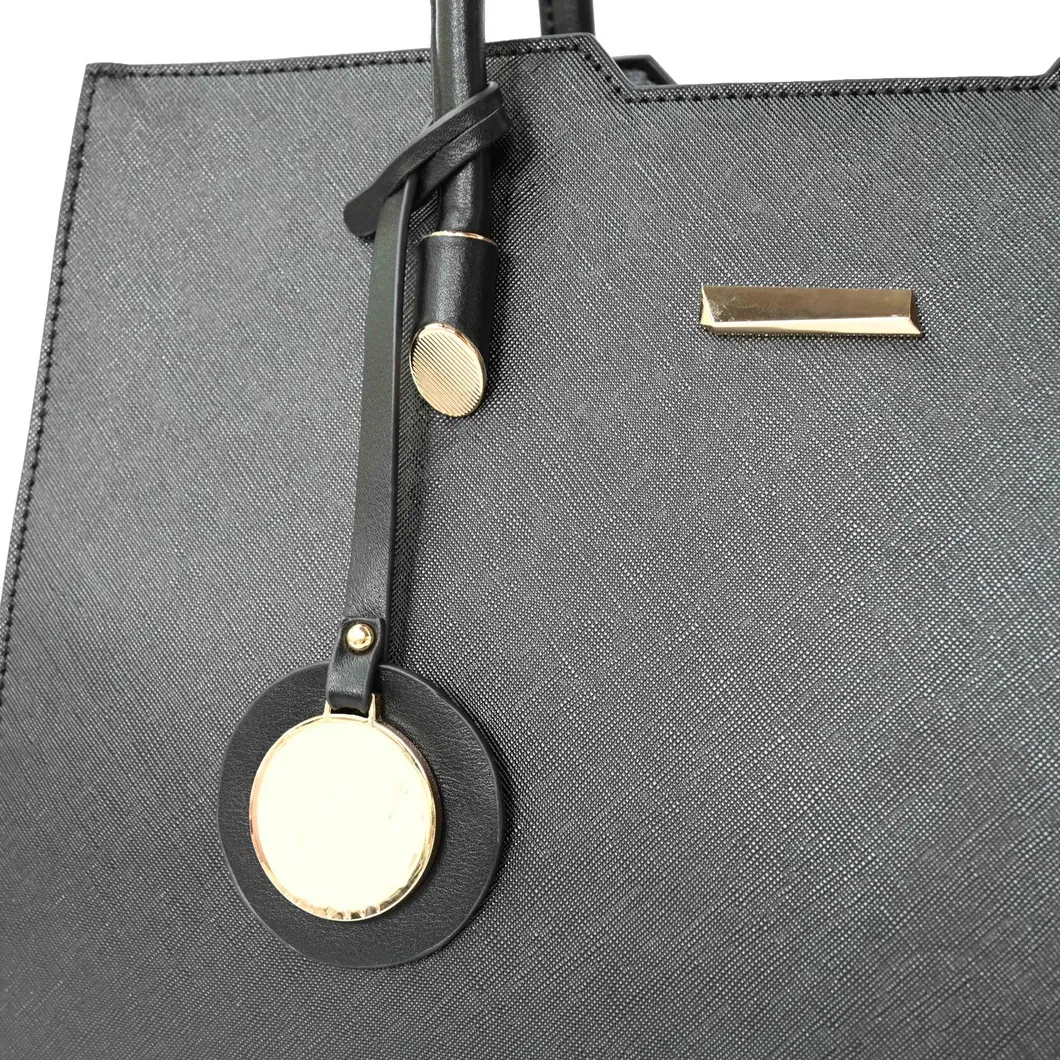The Black Essential with PU Tote Bag for Everyday Elegance