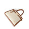 The Brown Essential with PU Tote Bag with Gold Lock Detail