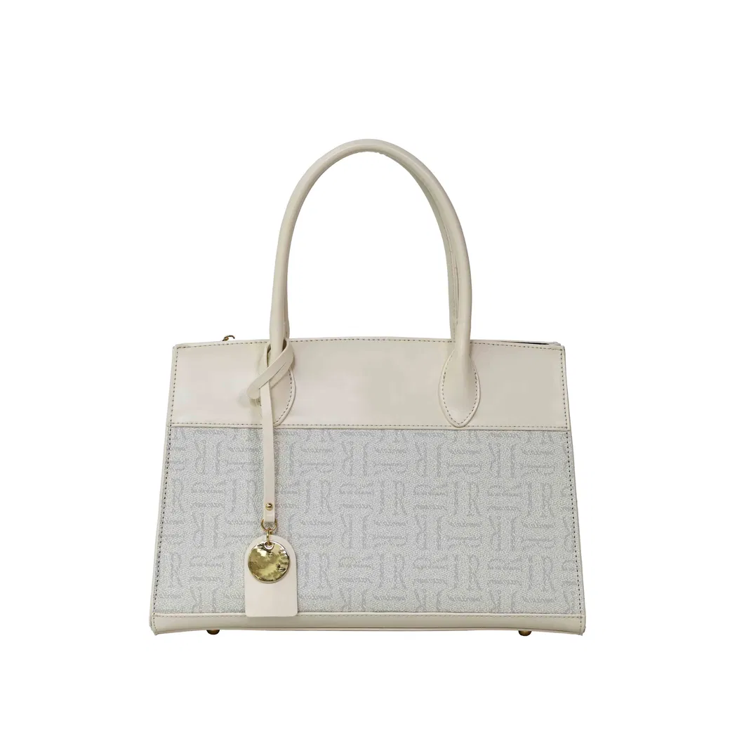Sophisticated off-White Spliced Handbag with Style Meets Functionality