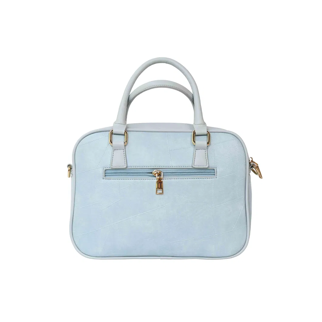 Chic Blue PU Handbag Effortless Style with an Adjustable Strap