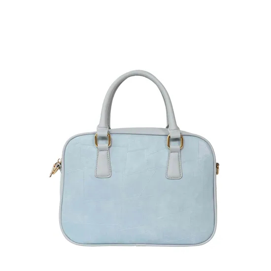 Effortless Blue: PU Handbag with a Chic Adjustable Strap