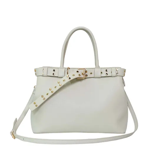 Elegant White PU Tote Handbag for Women: Timeless Chic