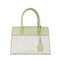 Contemporary Minimalism: off-White & Green Handbag for Modern Living