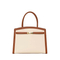 Elegant Brown Handbag: Timeless Style with Gold Buckle Accents
