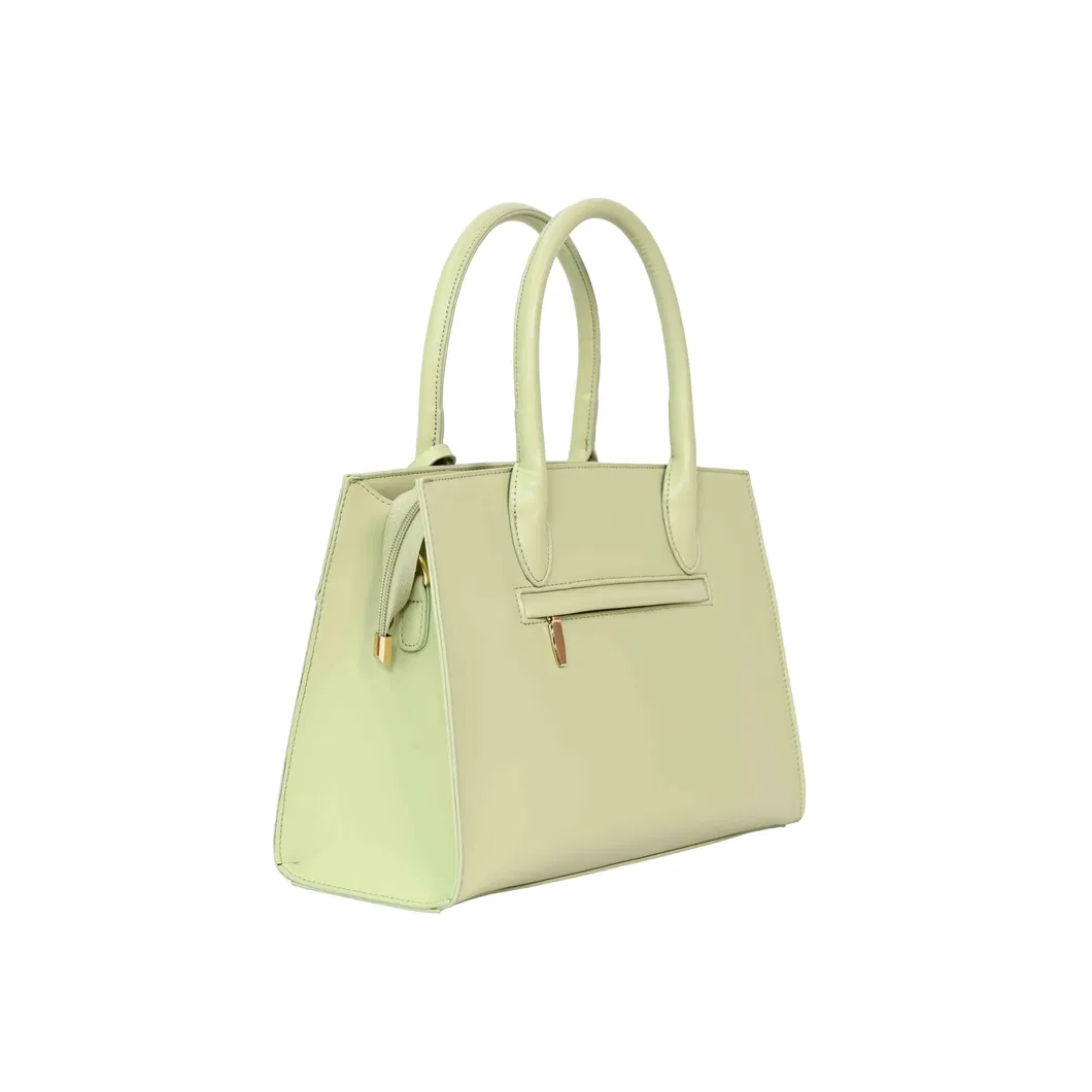 Modern off-White &amp; Green Handbag: Minimalist Design Meets Everyday Functionality