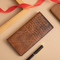 Vintage-Textured Black and Brown Men′s Wallet and Card Holder