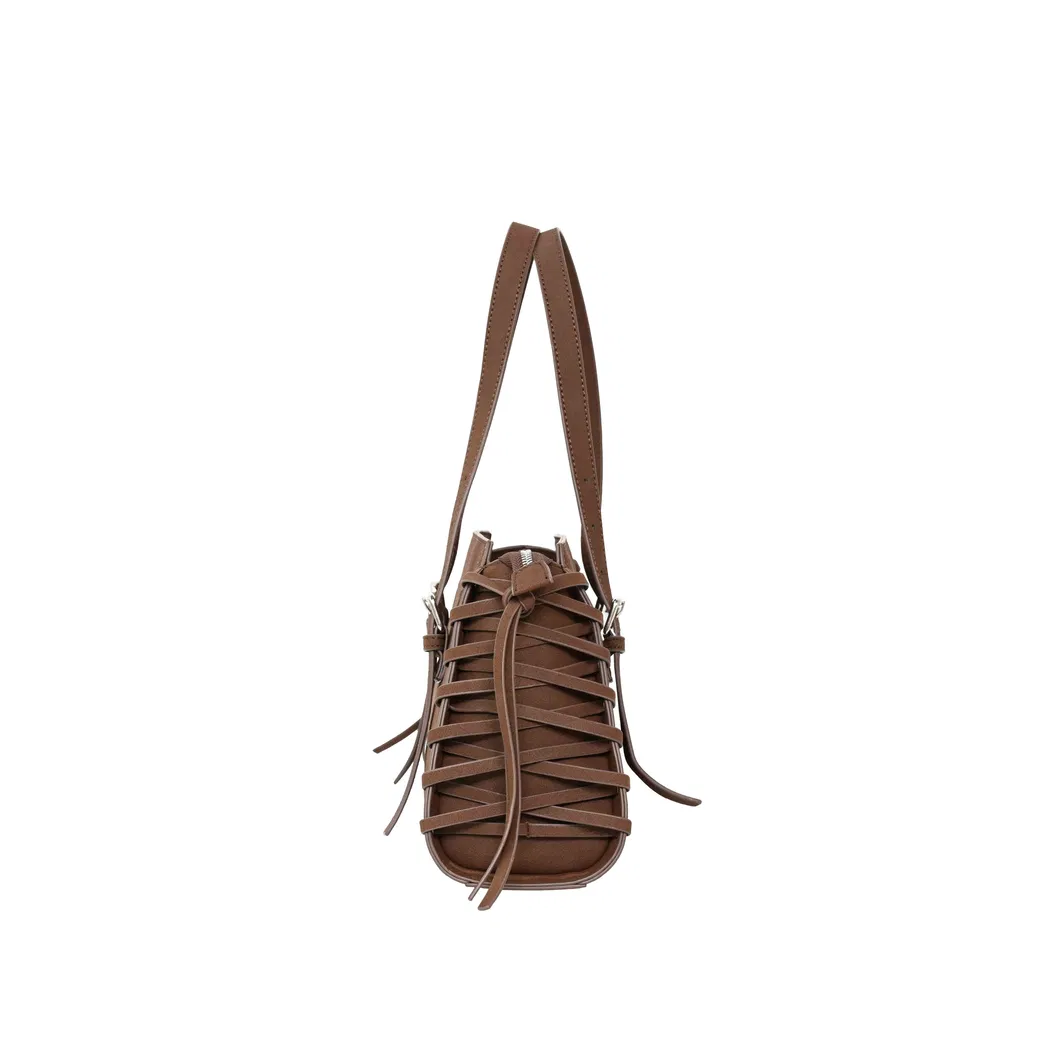 Vintage Brown Rope Design Tote Bag for Stylish Outings