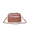 Stylish Brown Glossy PU Leather Tote Bag for Women