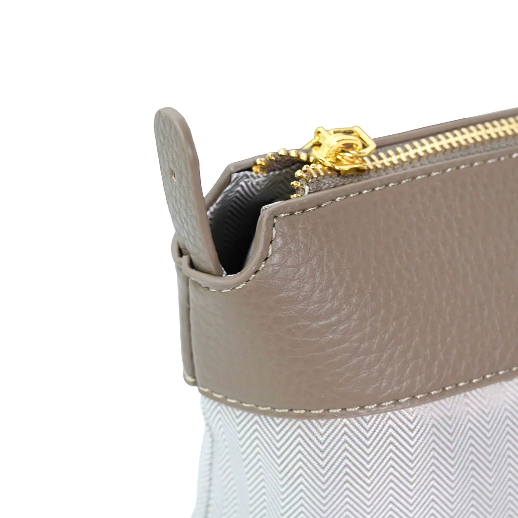 Minimalist-Style Light Brown Leather Tote Bag with a Silk Scarf Accent Elegant Shoulder Underarm Bag