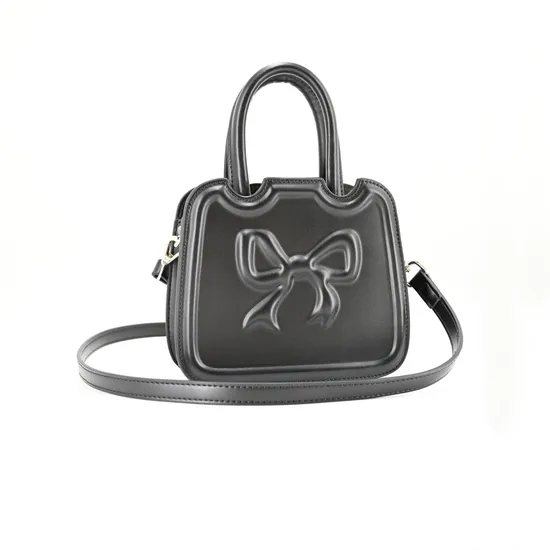 Fashionable and Elegant Women′s Bag with Black Butterfly Element Design