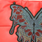 Trendy Red Tote Bag for Women Featuring Butterfly Sequin Art