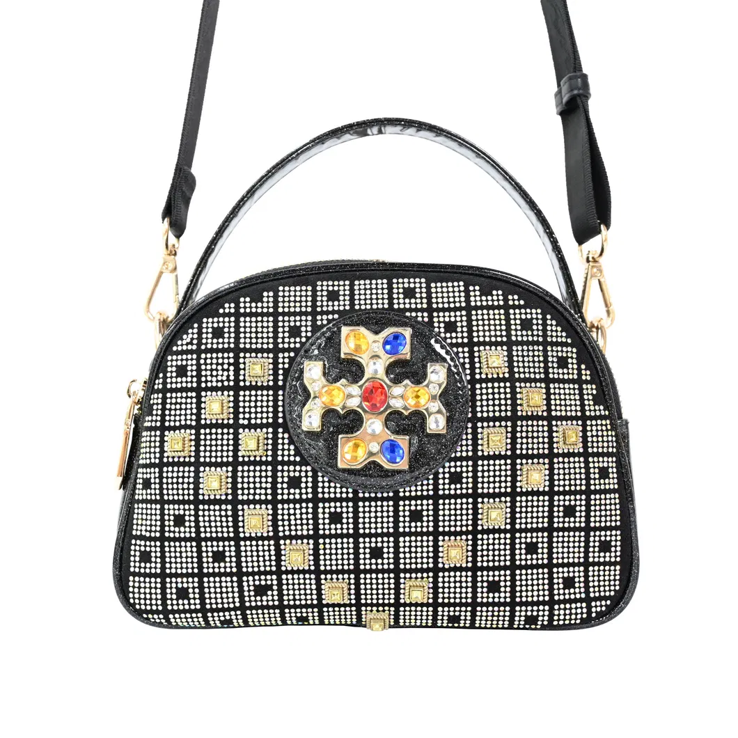 Chic Black Sequin Mini Crossbody Bag for Evening Events
