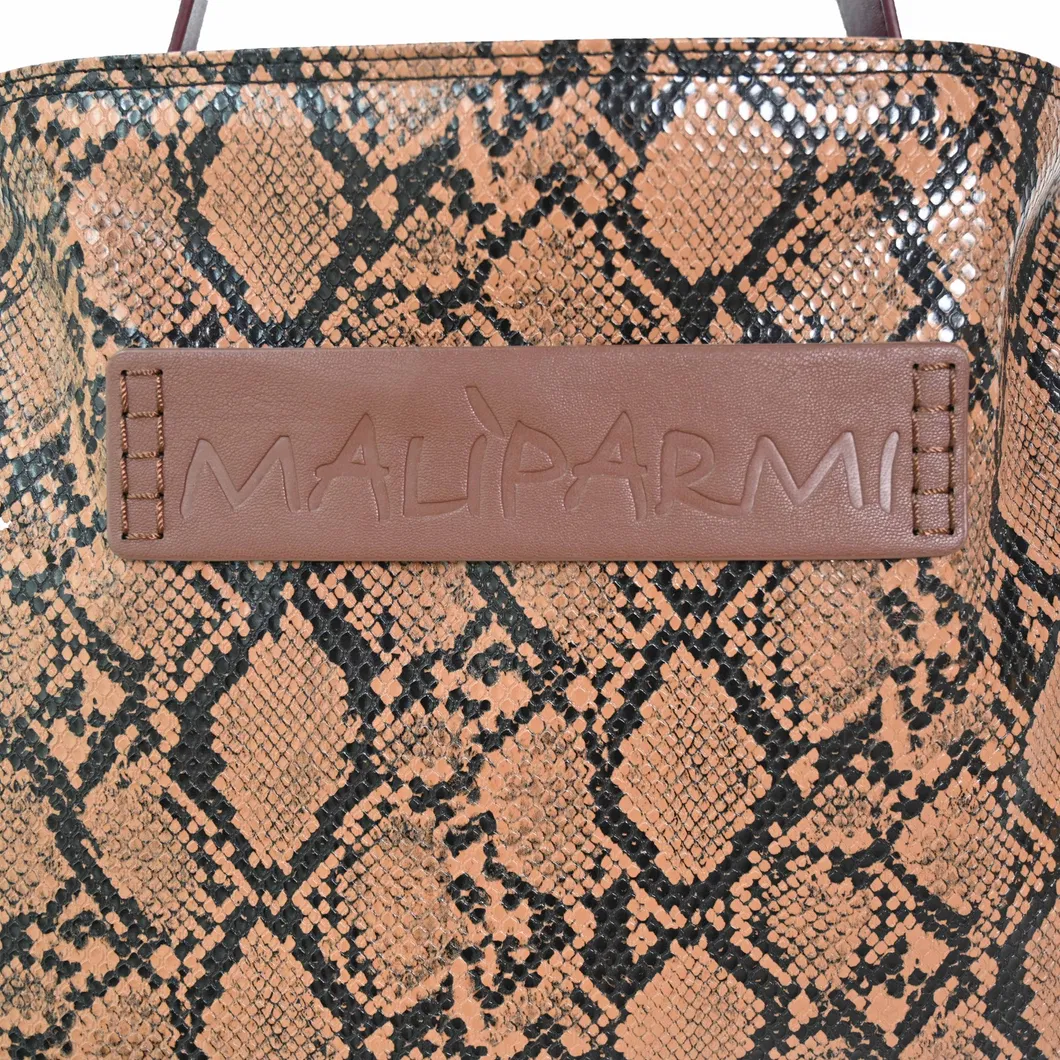 Large Capacity Imitation Python Leather Tote Bag Handbag