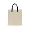 Stylish Black and Beige Color Block Tote Bag for Daily Use