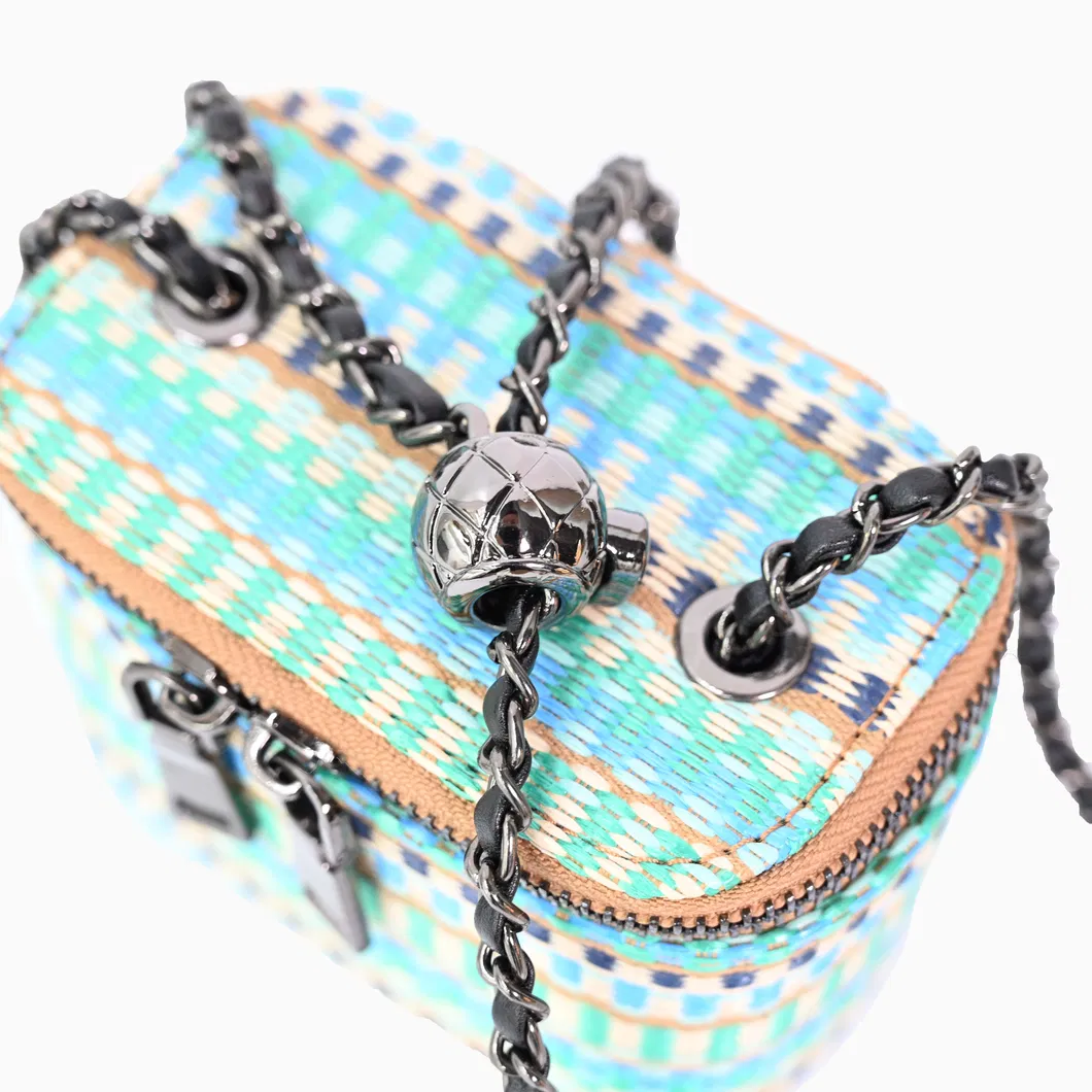 Handwoven Mini Crossbody Bag in Vibrant Rainbow Colors