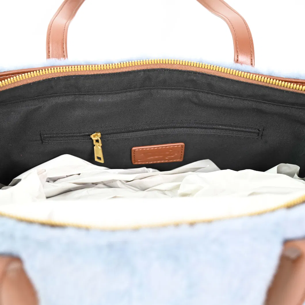 Stylish Personalized Fluff Fabric Tote Bag for Women