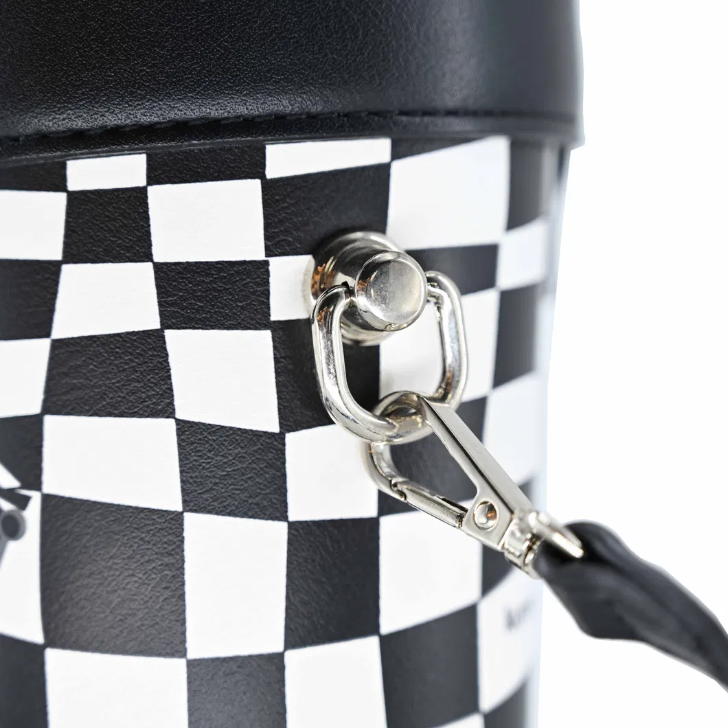 Trendy Checkerboard Small Bucket Bag for Phones and Essentials