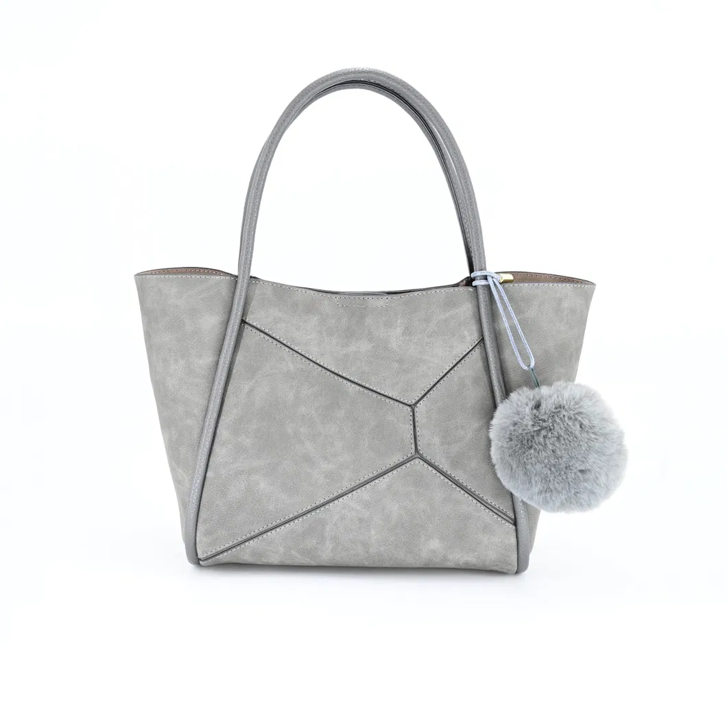 Chic Gray Handbag for Women with Unique Irregular Texture Design
