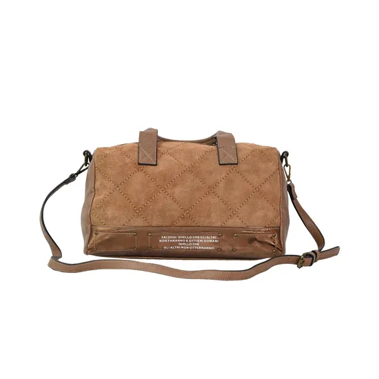 Stylish Brown Leather Weekend Travel Bag for Men