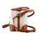 Chic Brown PU Leather Backpack for Women - Sleek and Modern Design