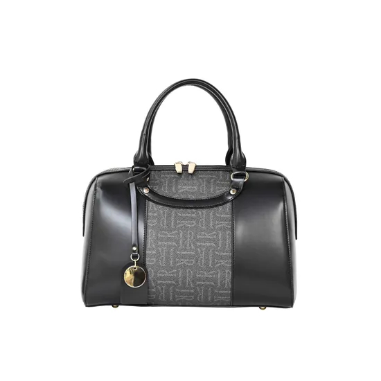 Chic off-Black Handbag with Must-Have Accessory for Trendy Women