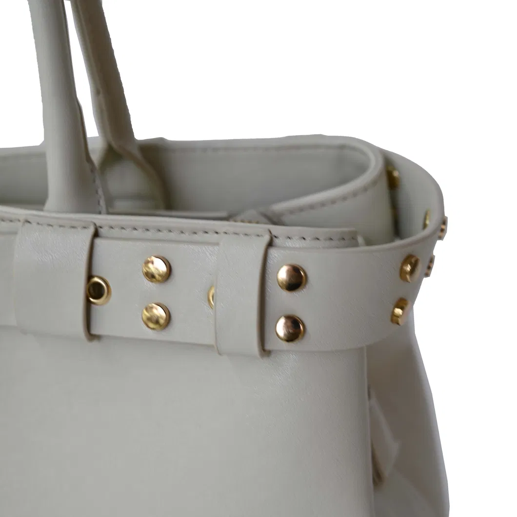 Chic White PU Tote Handbag for Fashionable Women Everywhere