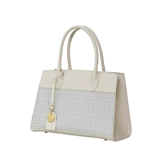 Stylish Tote Handbag for Women Featuring Sleek Lines and off-White Splicing