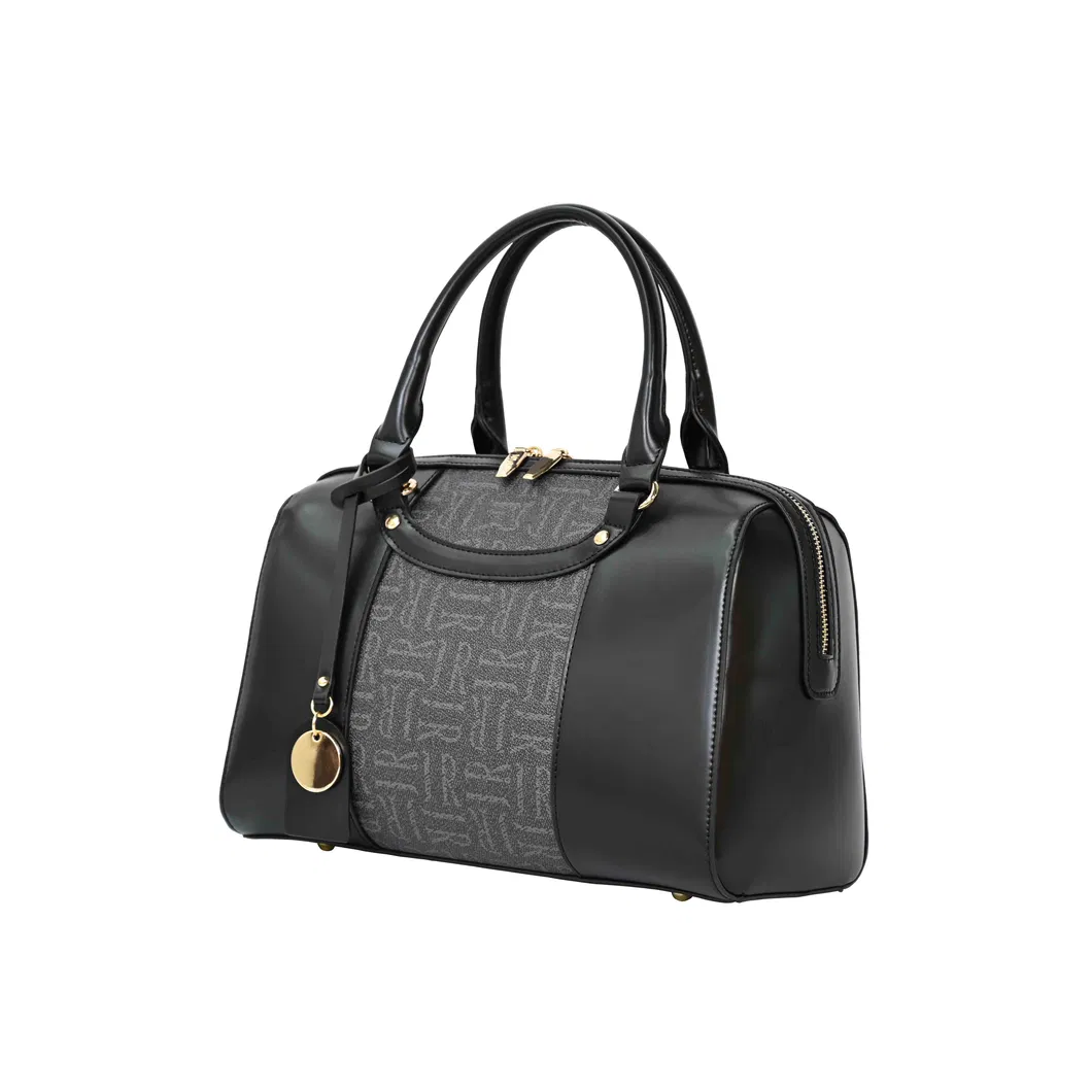 Chic off-Black Women&prime;s Handbag with Stylish Cylindrical Design for Modern Fashion