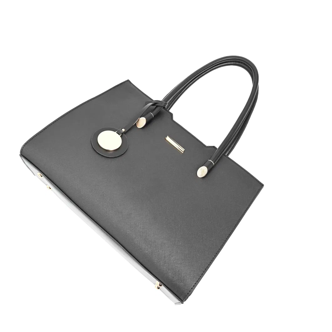 Refined Minimalism with Black PU Leather Tote Handbag for Women