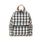 Chic Black and White Checkered Backpack for Fashion-Forward Women