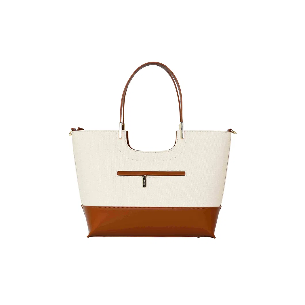 Chic Brown and Beige Handbag for Stylish Women