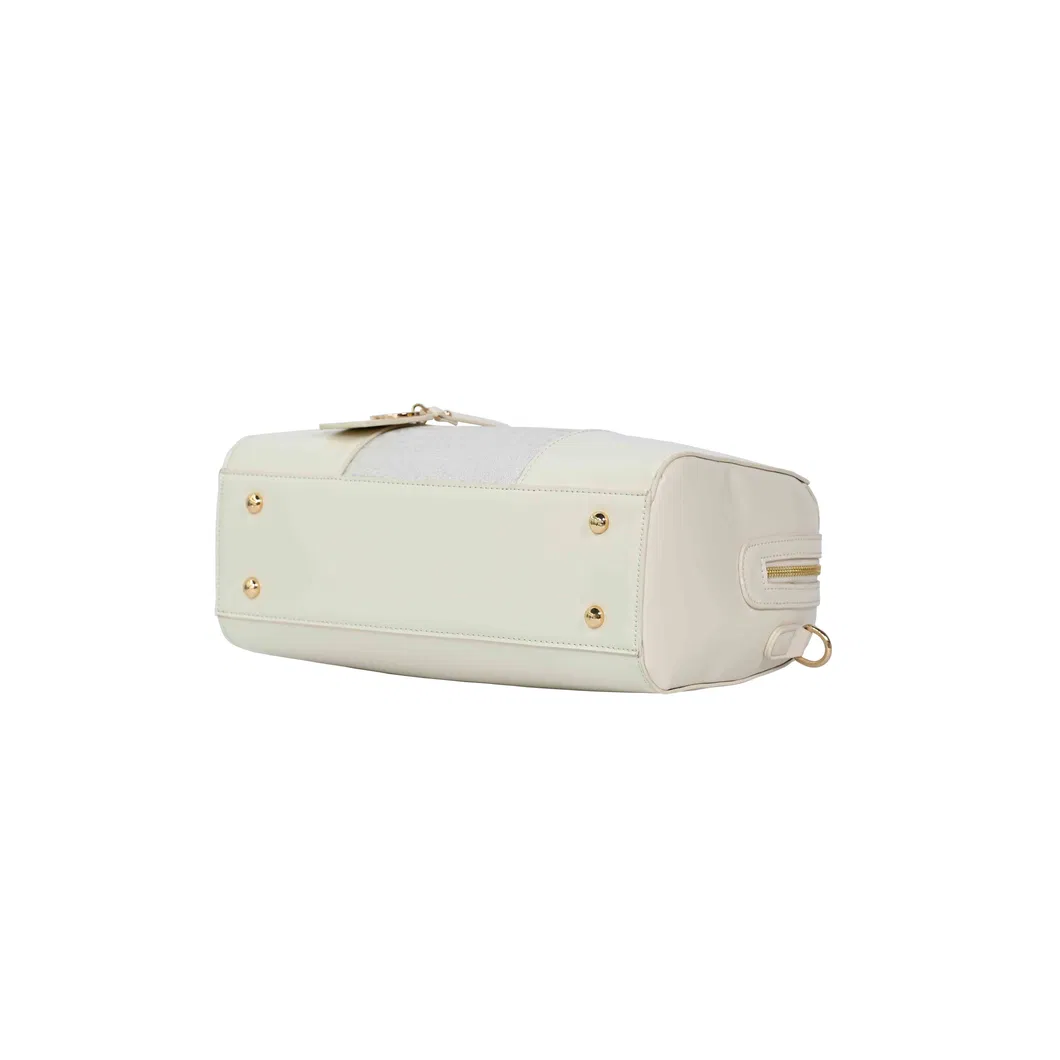 Modern Chic off-White Handbag for Women with Streamlined Design