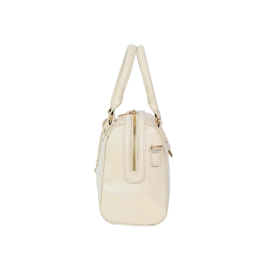 Modern Chic off-White Handbag for Women with Streamlined Design
