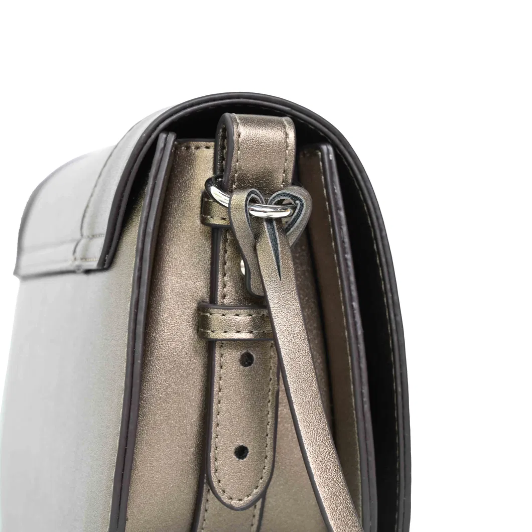 Sleek Silver PU Leather Handbag with Minimalist Elegance Redefined