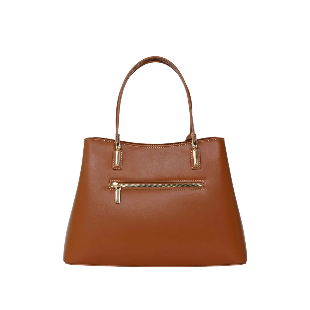 Chic Beige &amp; Brown Handbag with a Timeless Statement of Sophistication
