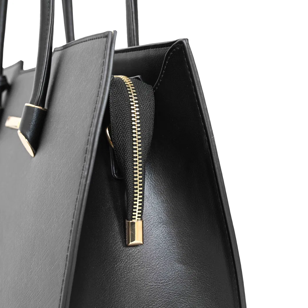 The Black Essential with PU Tote Bag for Everyday Elegance