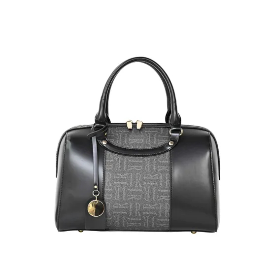 Modern Onyx Cylindrical Handbag with Sleek Style for The Contemporary Woman