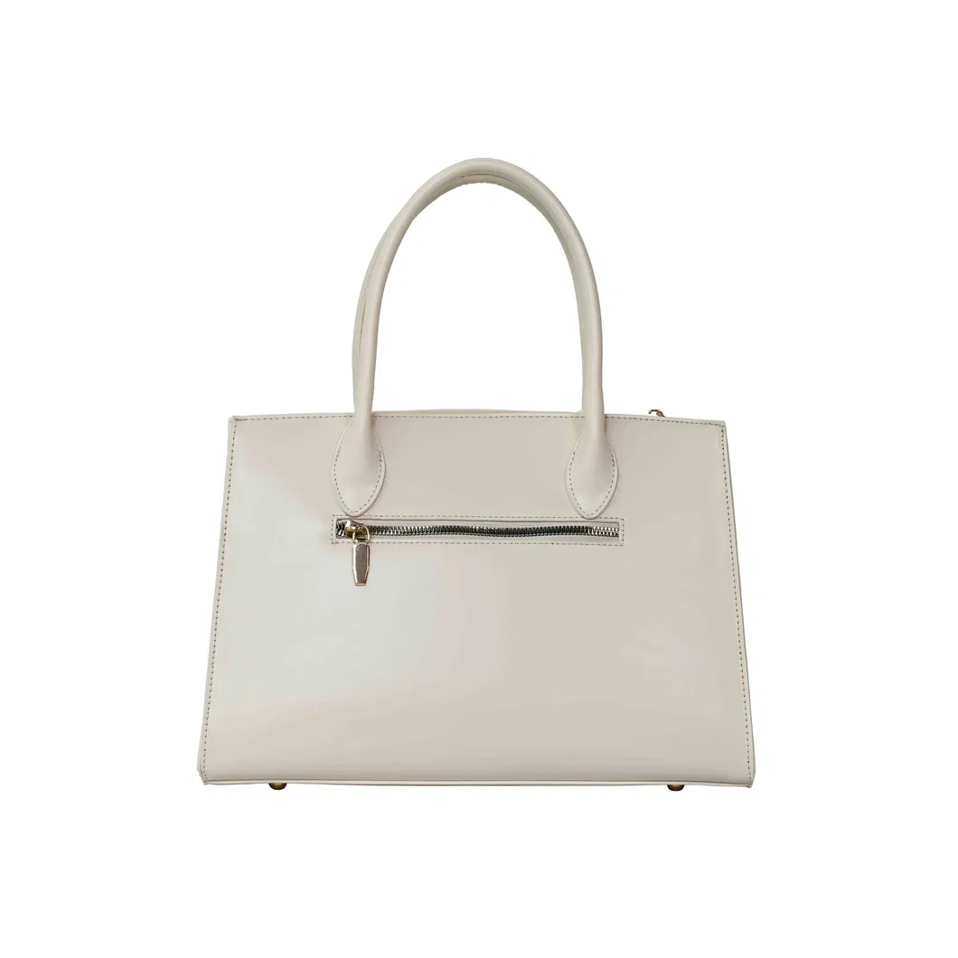 Sophisticated off-White Spliced Handbag with Style Meets Functionality