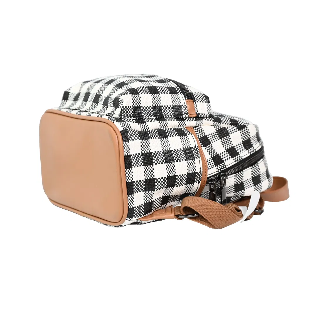 Make Monochrome Checkerboard Backpack with Epitome of Chic Style